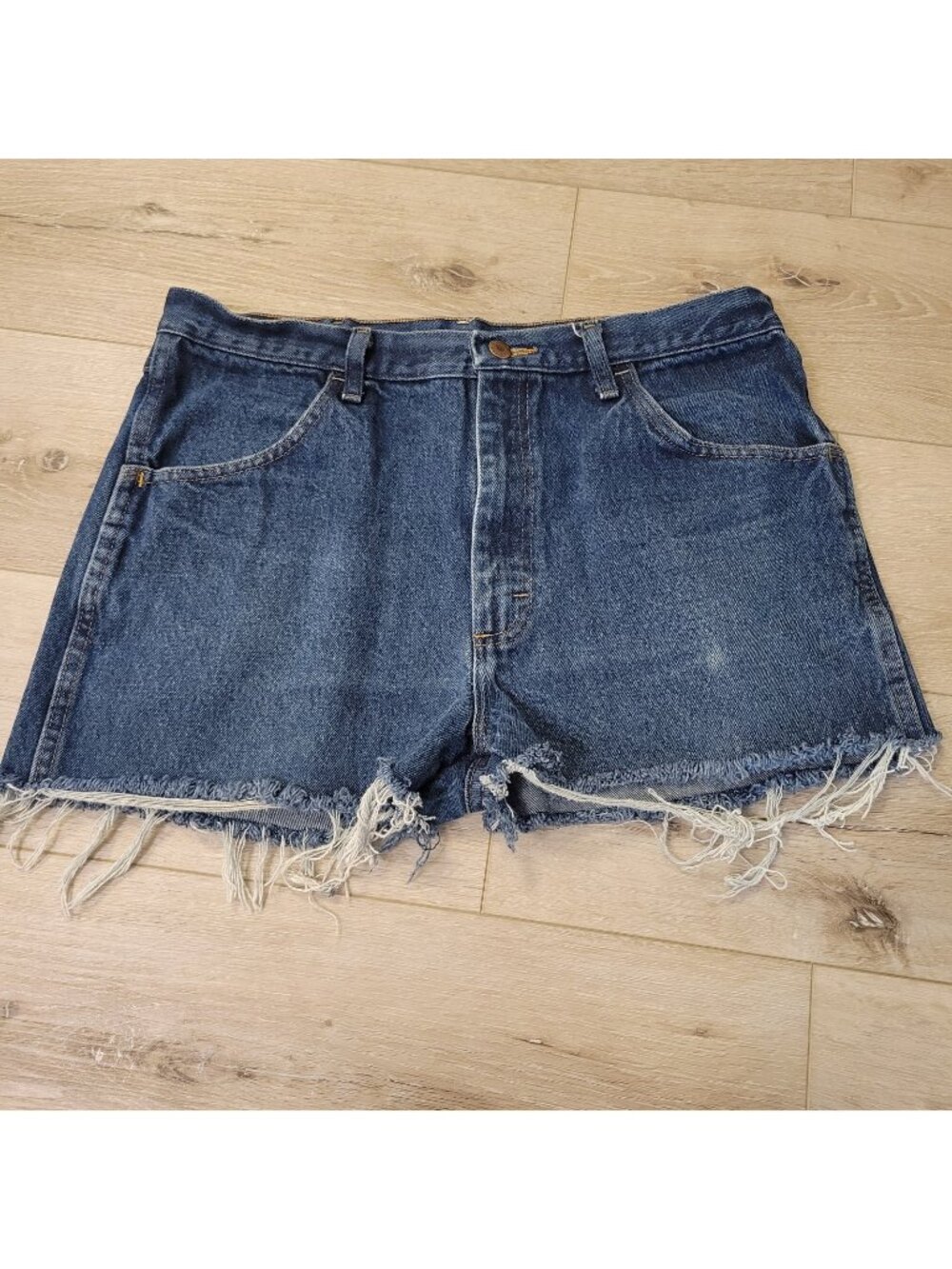 Vtg Rustler Shorts Cutoff Western Grunge Distressed Denim 36 x 30 Cowgirl 2K